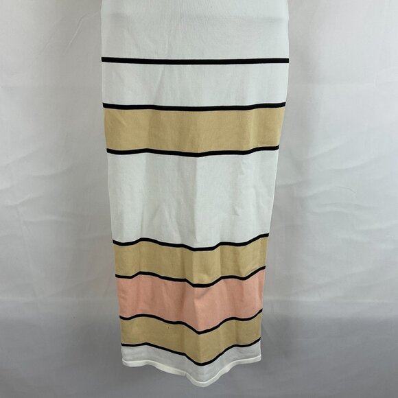 SNDYS Tube Dress M White Black Beige Pink Color Block Spaghetti Strap Knit - Picture 5 of 12
